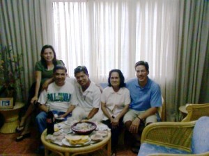 Fr. Fernando Suarez with Fr. Shannon together with Mrs. Glory Galia Enerio , Jennifer Enerio Pabotoy & Jet About GM Johnny Enerio played host for a merienda at the Enerio residence before going back to Manila last February 6, 2009. Fr. Suarez had promised to come bnack to Bohol and have his Ministry witnessed & experience by Boholanos. ( jetaboutbohol.com / 412-2588 )