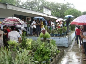 Voters in Dampas, Tagbilaran City waiting for their numbers to be called.  Because these voters were given priority numbers from 1 to 1000, they simply have to wait for their numbers to be called.