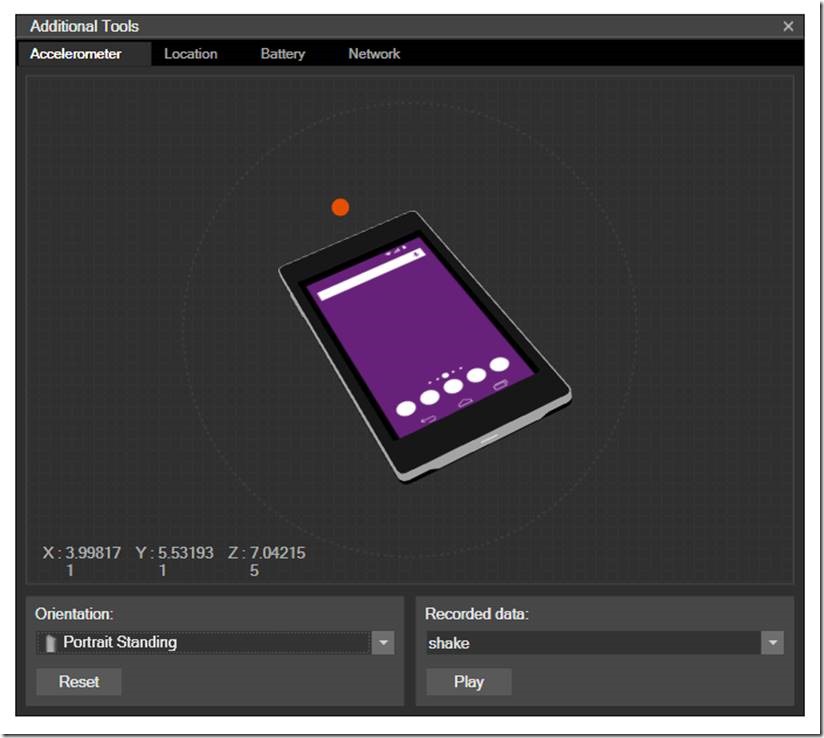 Android emulator on Windows.
