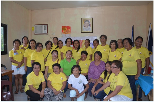A group picture of Looc Women’s Association during the Business Planning Workshop last November 8-9, 2016 at Looc Barangay Hall, Panglao, Bohol conducted by the Department of Trade & Industry. From L-R (seated: Birly Ingking – Association Manager, Yoradyl E. Israel – Food Sector Manager, DTI – BPO, Fidela G. Del Pilar – Association President, Lucrecia Vicente – Association Member). 