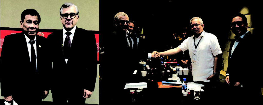 TAGUIG CITY—Following the meeting between President Rodrigo Duterte and Coca-Cola FEMSA Director General and CEO John A. Santa Maria at the sidelines of the Asia-Pacific Economic Cooperation (APEC) meeting held in Lima in November (left photo), Department of Trade and Industry (DTI) Secretary Ramon Lopez met with CEO Santa Maria at the sidelines of the Trabaho, Negosyo at Kabuhayan-Employment and Livelihood Summit (1 December) (right photo). The meetings resulted in a commitment from Coca-Cola FEMSA, a Mexico-based company, to invest USD 1 billion over the next five years in its Philippine operations. This is in addition to the approximately USD 1 billion, which has already been invested by Coca-Cola FEMSA in the country since 2013. Gearing towards long-term investment and placing strong investor confidence in the Duterte administration, Coca-Cola FEMSA’s capital infusion will go towards expanding and strengthening the company’s supply chain and commercial footprint throughout the country, therefore generating substantial employment and creating more micro-business opportunities. Objectives of this new commitment are in line with the government’s poverty alleviation and inclusive growth agenda. 